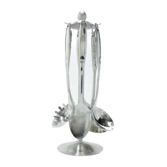 7 Piece Chrome Silver Kitchen Utensil Set - Picture 1 of 6